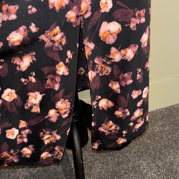 a new day Black and Pink Floral Midi Dress size small - Picture 10 of 10